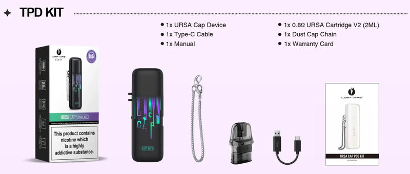 NEW! Lost Vape Ursa Cap Vape Kit