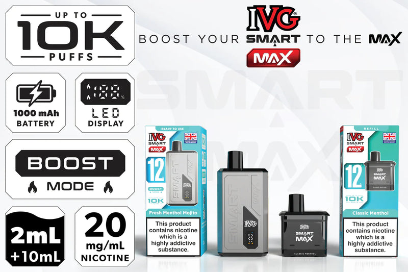 IVG Smart Max Prefilled Vape Starter Kit Vape & Beyond IVG Smart Max Prefilled Vape Starter Kit Vape & Beyond