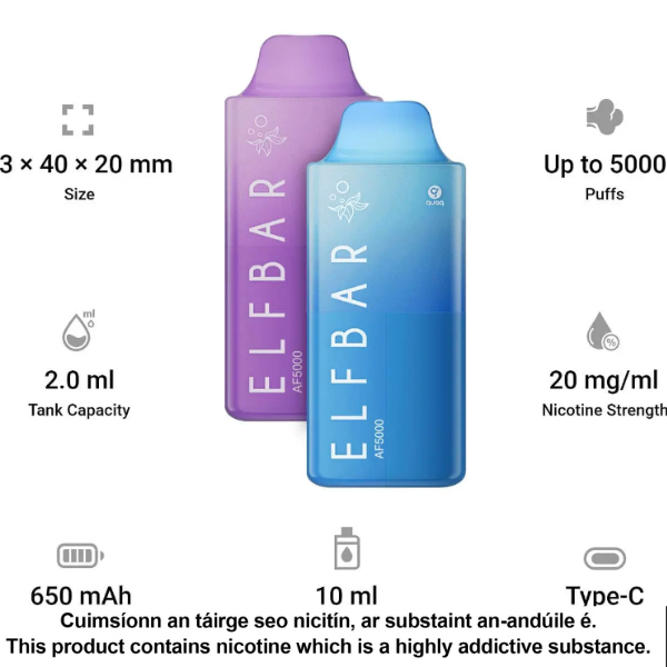 Elf Bar AF5000 Disposable Vape Vape & Beyond Elf Bar AF5000 Disposable Vape Vape & Beyond