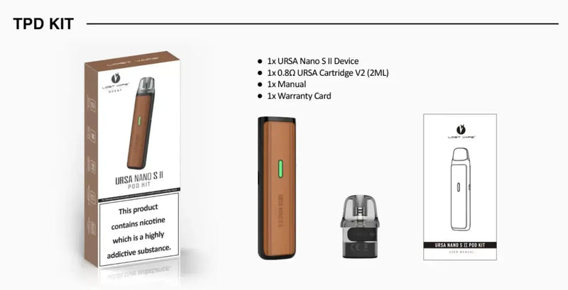 NEW! Lost Vape Ursa Nano S II Vape Kit