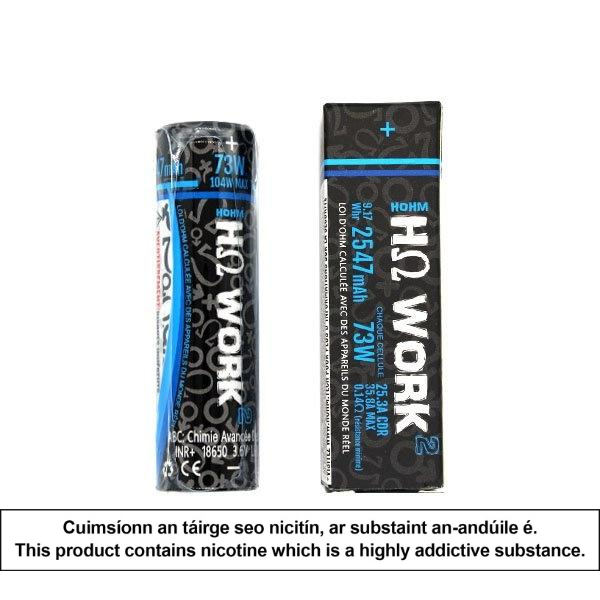 Battery 18650 Hohm Work² 2547mAh - Hohm Tech