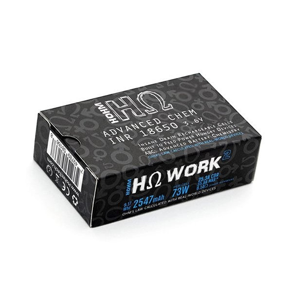 Battery 18650 Hohm Work² 2547mAh - Hohm Tech